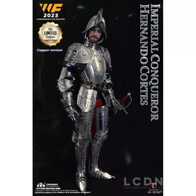 Imperial Conquistador  Hernan Cortes Wf Brass CUPRONICKEL Edition Collectible Action Figurine 1/6 Coomodel SE2302