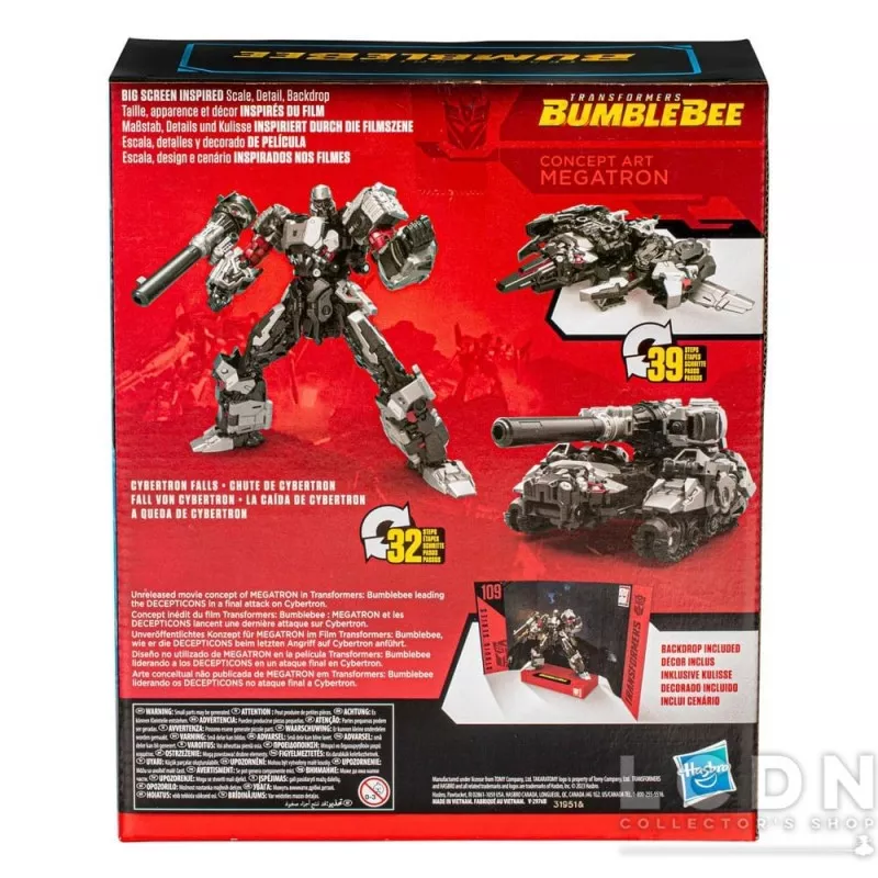 Transformers: Bumblebee Studio Series Leader Class 109 Action Figure Concept Art Megatron 22cm