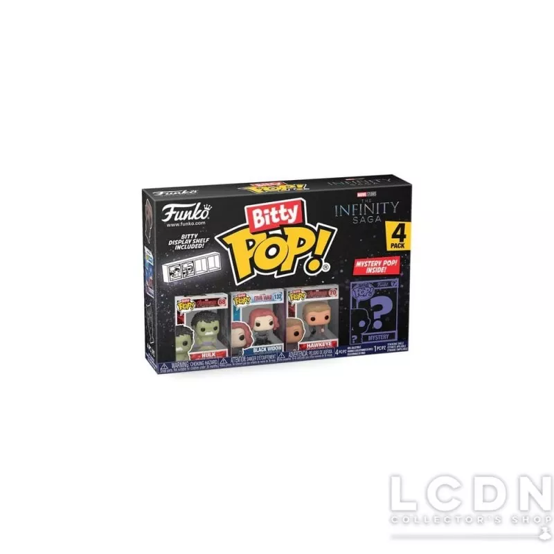 Marvel Pack de 4 Bitty Pop! Hulk 2cm