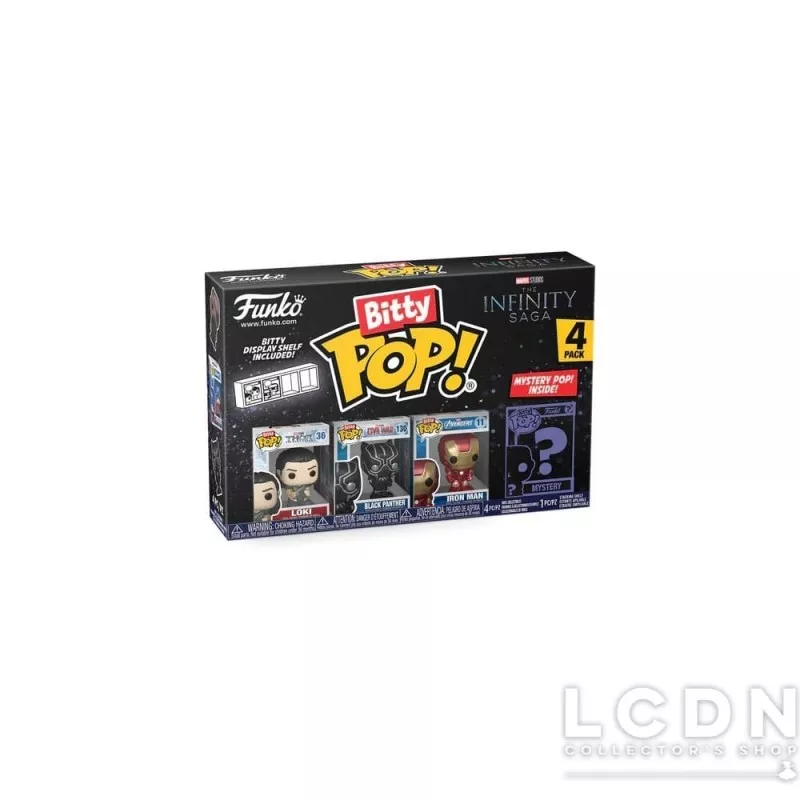 Marvel Pack de 4 Bitty Pop! Loki 2cm