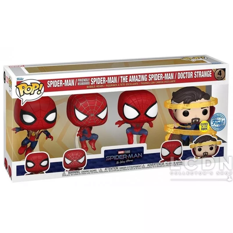 Marvel Pack de 4 POP! Marvel Spider-Man No way Home S3 Figurine 10cm