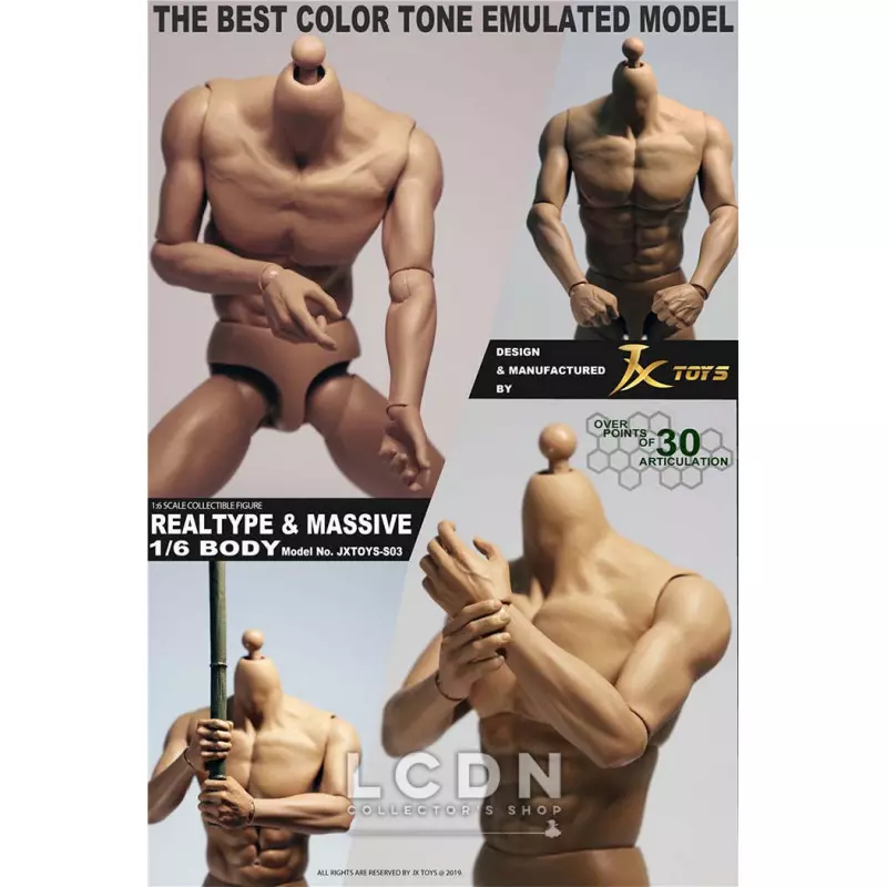 Corps Masculin musclé 1/6 Collectible Figurine 30cm JXTOYS JXS03
