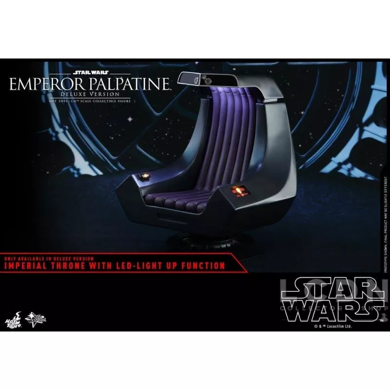 Hot Toys MMS468 Star War Episode VI Le Retour du Jedi L&#039;Empereur Palpatine Deluxe Version avec Trône 1/6 29cm (Neuf)