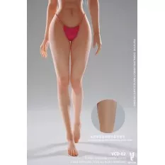 Corps Articulé Femme Silicone Poitrine Moyenne Pieds Non Détachables Peau Brune Clair VERYCOOL VCD-02C 1/6