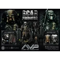 The Alien vs. Predator Statue 1/3 Scar Predator Deluxe Bonus Version 93cm