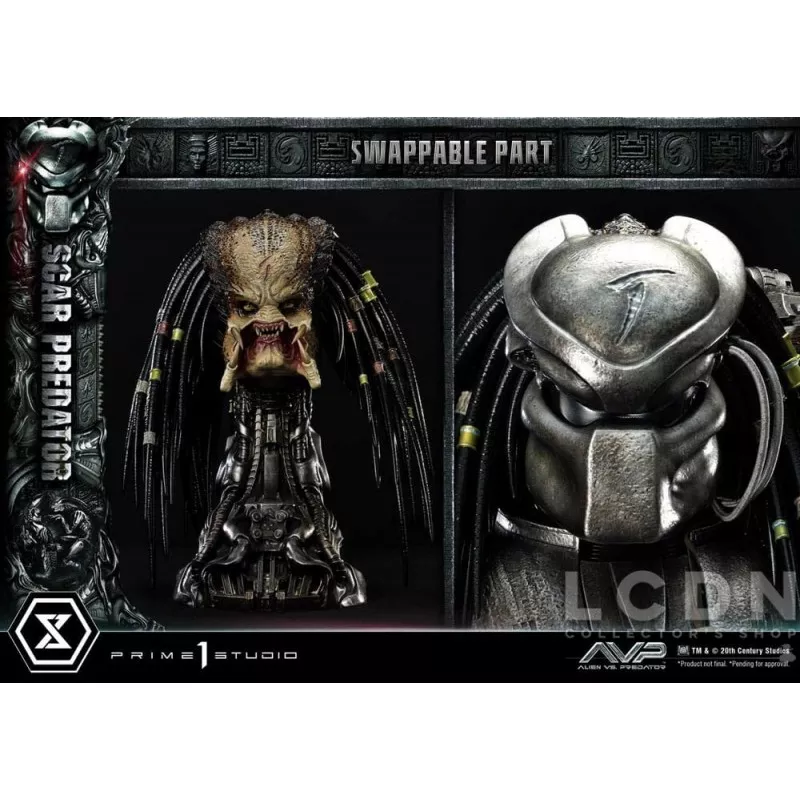 The Alien vs. Predator Statue 1/3 Scar Predator Deluxe Bonus Version 93cm