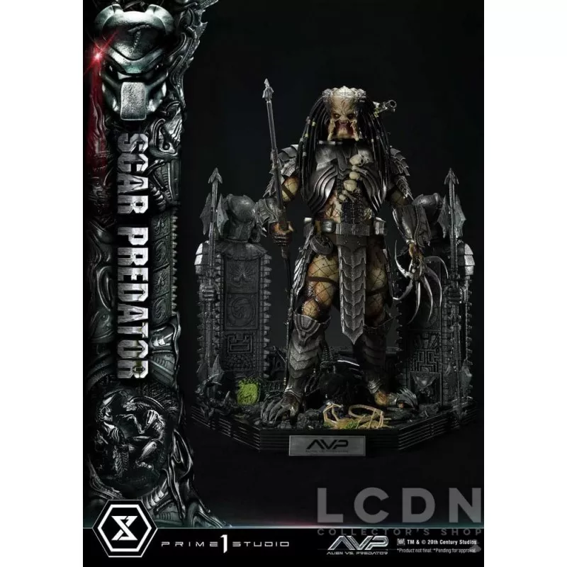 The Alien vs. Predator Statue 1/3 Scar Predator Deluxe Bonus Version 93cm