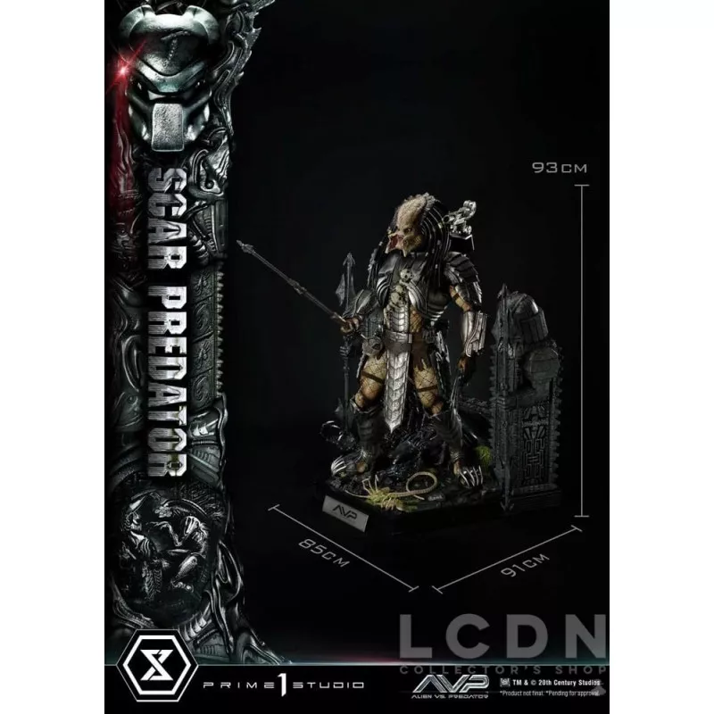 The Alien vs. Predator Statue 1/3 Scar Predator Deluxe Bonus Version 93cm