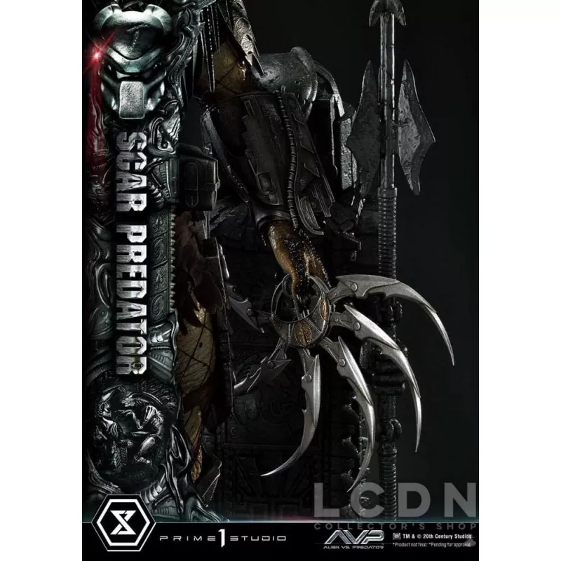 The Alien vs. Predator Statue 1/3 Scar Predator Deluxe Bonus Version 93cm