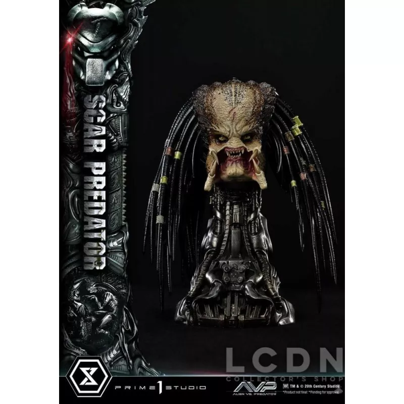 The Alien vs. Predator Statue 1/3 Scar Predator Deluxe Bonus Version 93cm