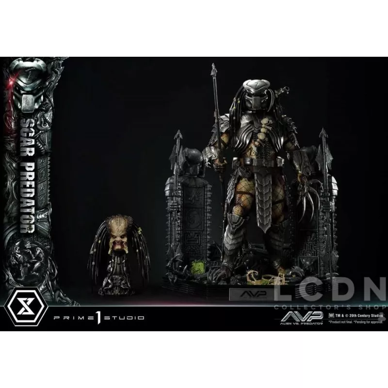 The Alien vs. Predator Statue 1/3 Scar Predator Deluxe Bonus Version 93cm