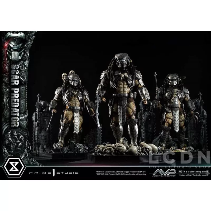 The Alien vs. Predator Statue 1/3 Scar Predator Deluxe Bonus Version 93cm