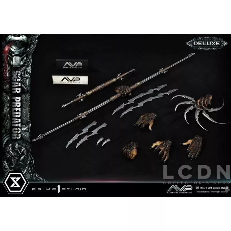 The Alien vs. Predator Statue 1/3 Scar Predator Deluxe Bonus Version 93cm