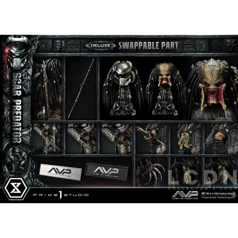 The Alien vs. Predator Statue 1/3 Scar Predator Deluxe Bonus Version 93cm