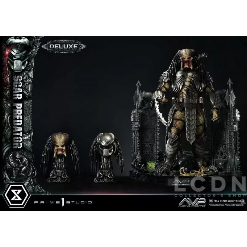 The Alien vs. Predator Statue 1/3 Scar Predator Deluxe Bonus Version 93cm