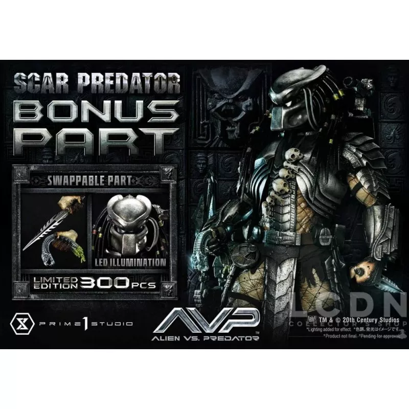 The Alien vs. Predator Statue 1/3 Scar Predator Deluxe Bonus Version 93cm