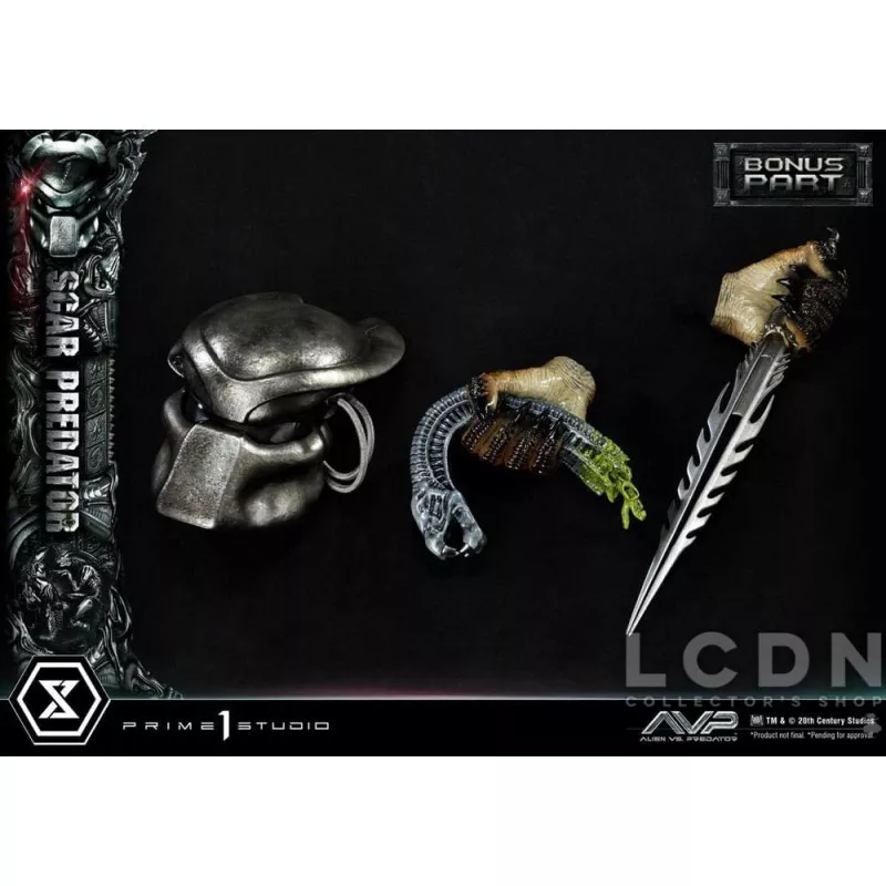 The Alien vs. Predator Statue 1/3 Scar Predator Deluxe Bonus Version 93cm