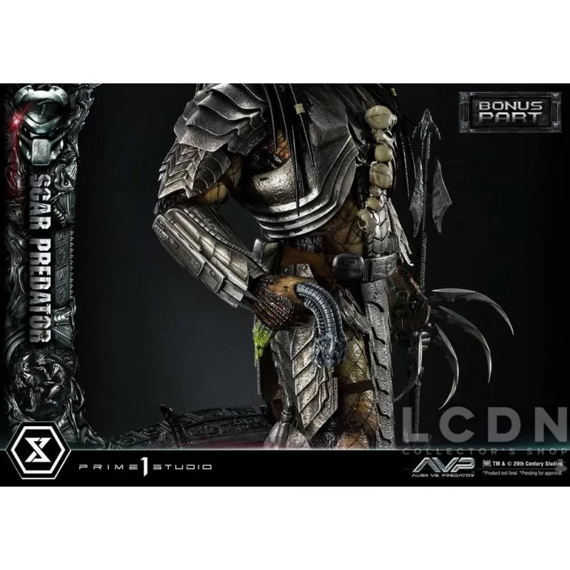 The Alien vs. Predator Statue 1/3 Scar Predator Deluxe Bonus Version 93cm