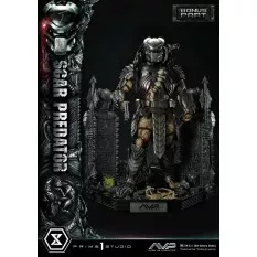 The Alien vs. Predator Statue 1/3 Scar Predator Deluxe Bonus Version 93cm