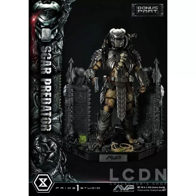 The Alien vs. Predator Statue 1/3 Scar Predator Deluxe Bonus Version 93cm