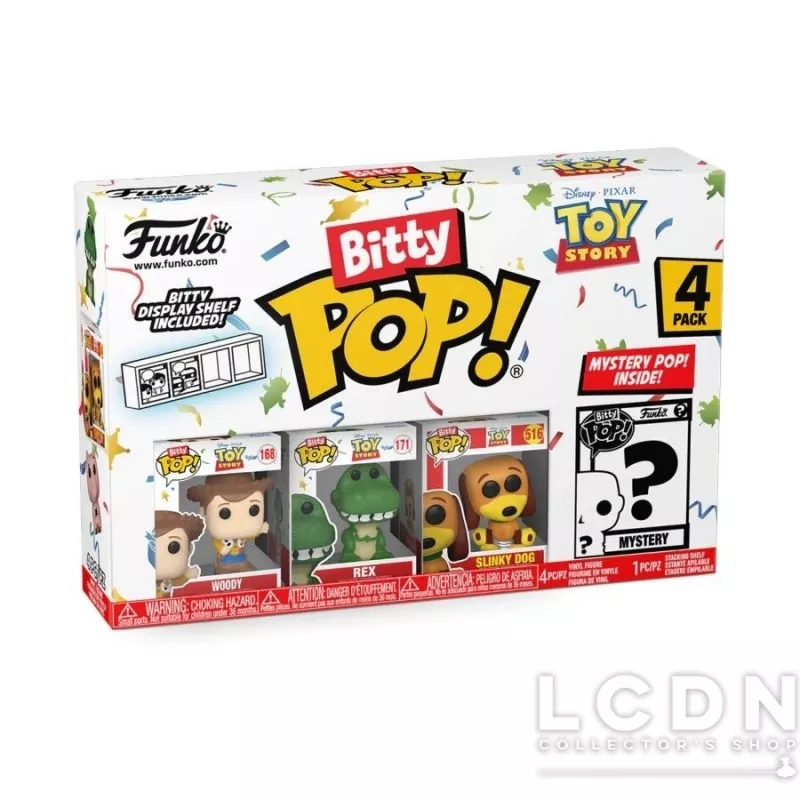 Disney Toy Story Pack of 4 Bitty Pop! Woody 2cm