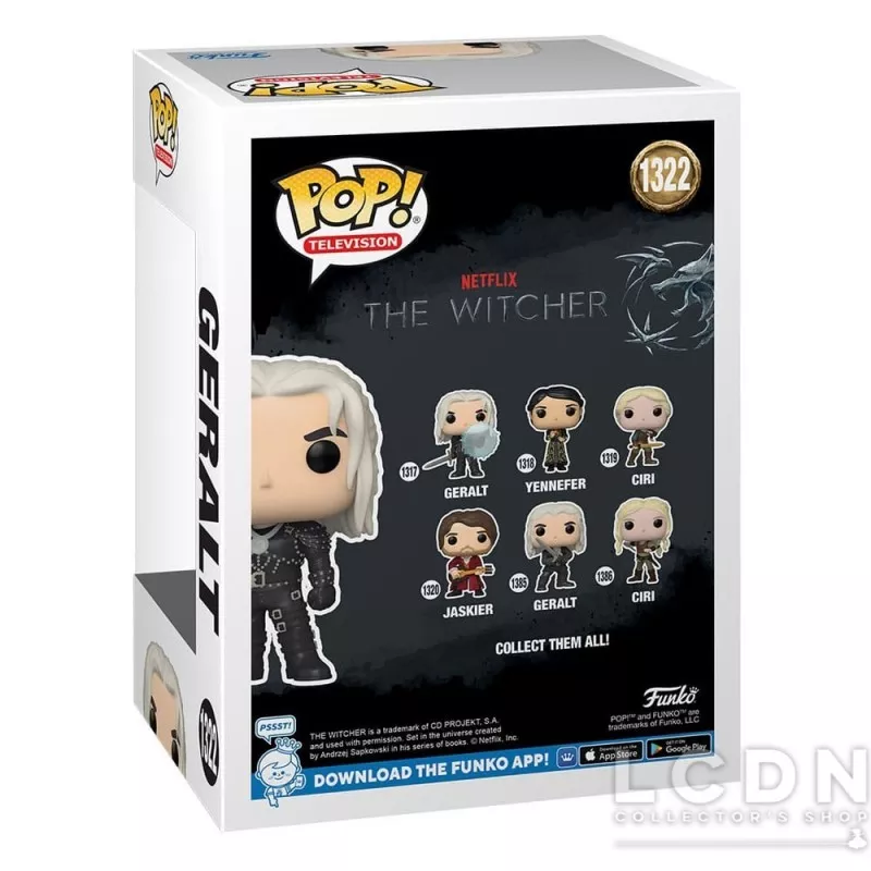 The Witcher POP! Television Geralt w/ sword Glow in the Dark Figure 10cm N°1322
