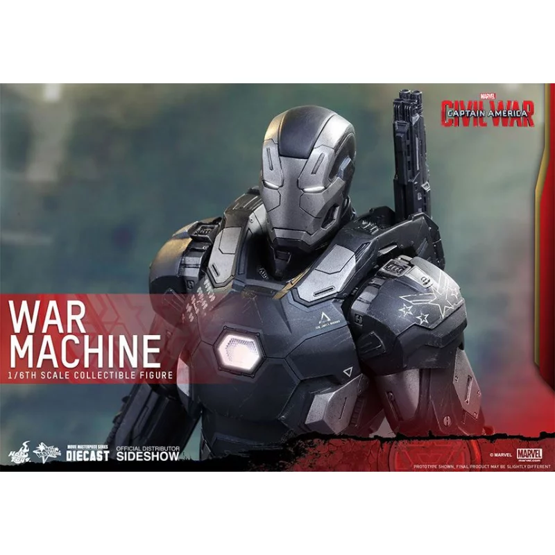 Hot Toys MMS344D15 Diecast Captain America Civil War War Machine Mark III 1/6 Collectible Figurine 32cm (boite scellée)
