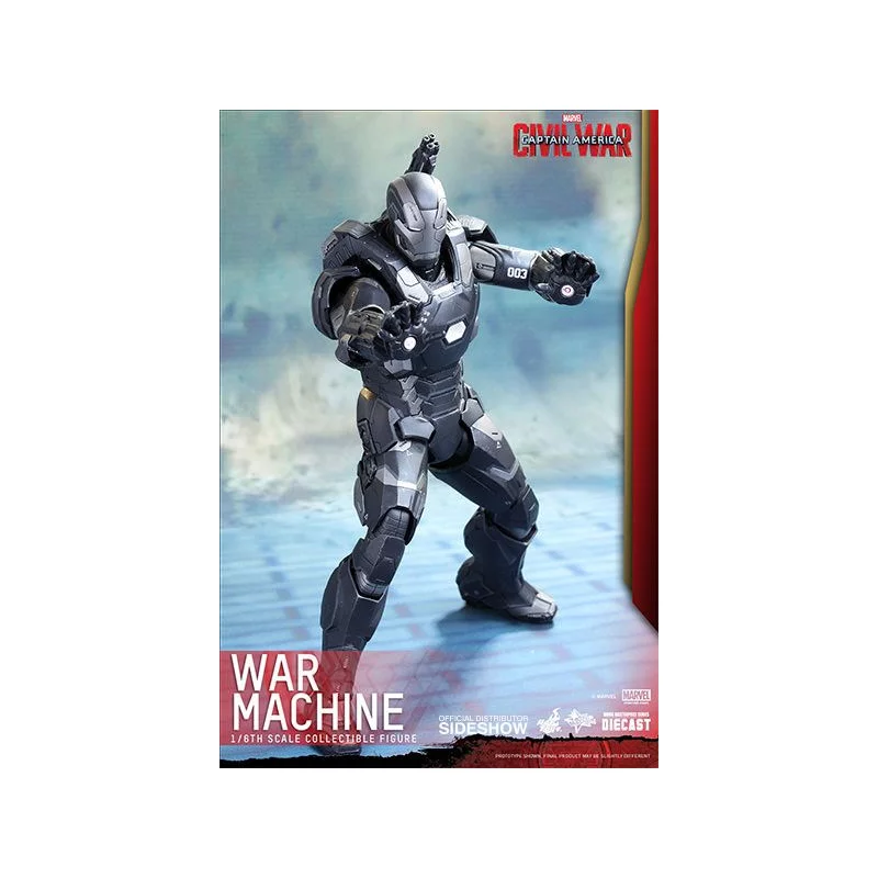 Hot Toys MMS344D15 Diecast Captain America Civil War War Machine Mark III 1/6 Collectible Figurine 32cm (boite scellée)