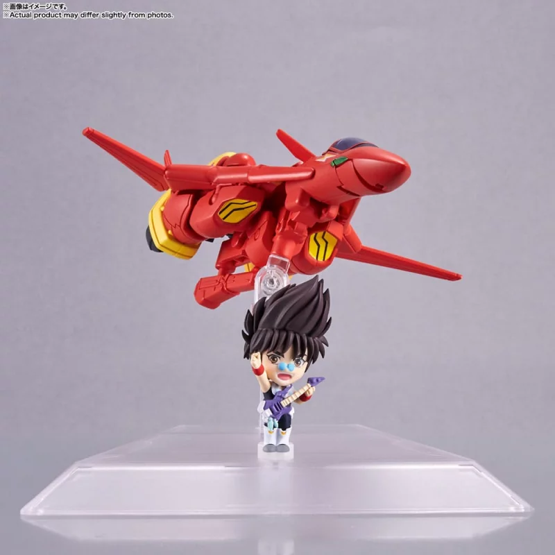 Macross 7 Véhicule avec Figurine Tiny Session VF-19 Custom Fire Valkyrie with Basara Nekki 11cm