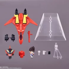 Macross 7 Véhicule avec Figurine Tiny Session VF-19 Custom Fire Valkyrie with Basara Nekki 11cm