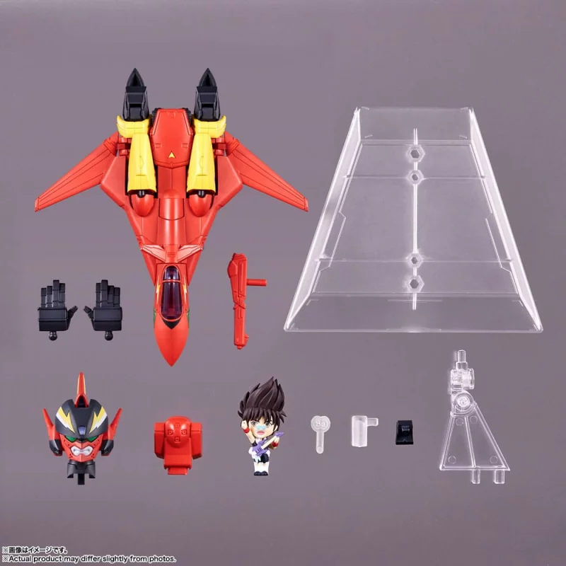 Macross 7 Véhicule avec Figurine Tiny Session VF-19 Custom Fire Valkyrie with Basara Nekki 11cm