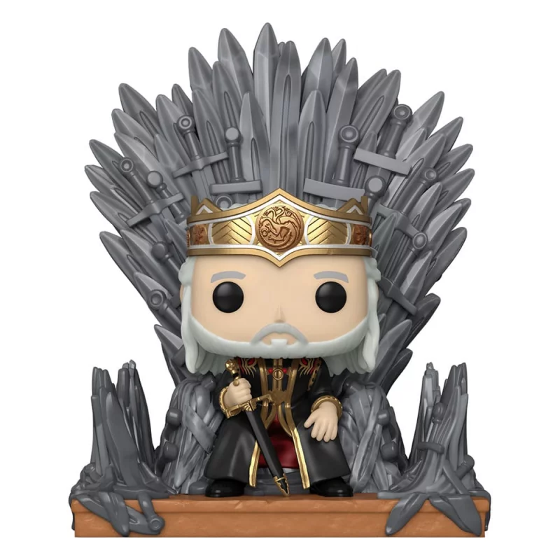 House of the Dragon POP! Deluxe Viserys on the Iron Throne Figurine 10cm N°12