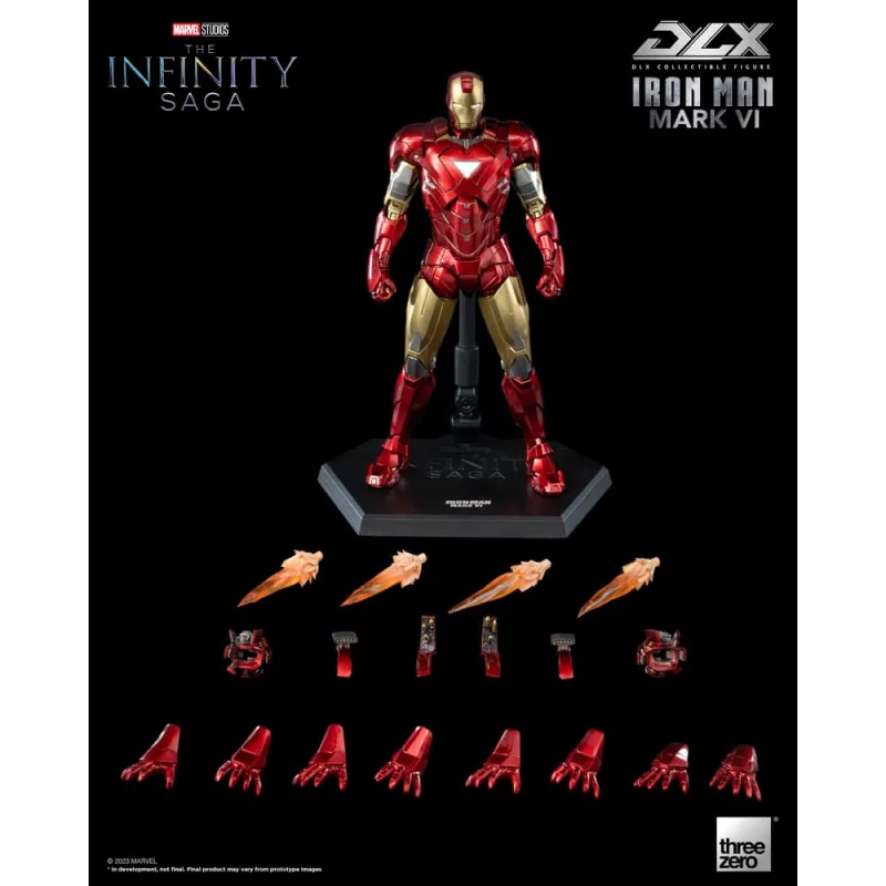 Marvel Studios The Infinity Saga Action Figurine 1/12 DLX Iron Man Mark 6 VI Threezero 17cm