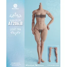 Girls Muscular Female Body light Tan Worldbox AT206B-T 1/6