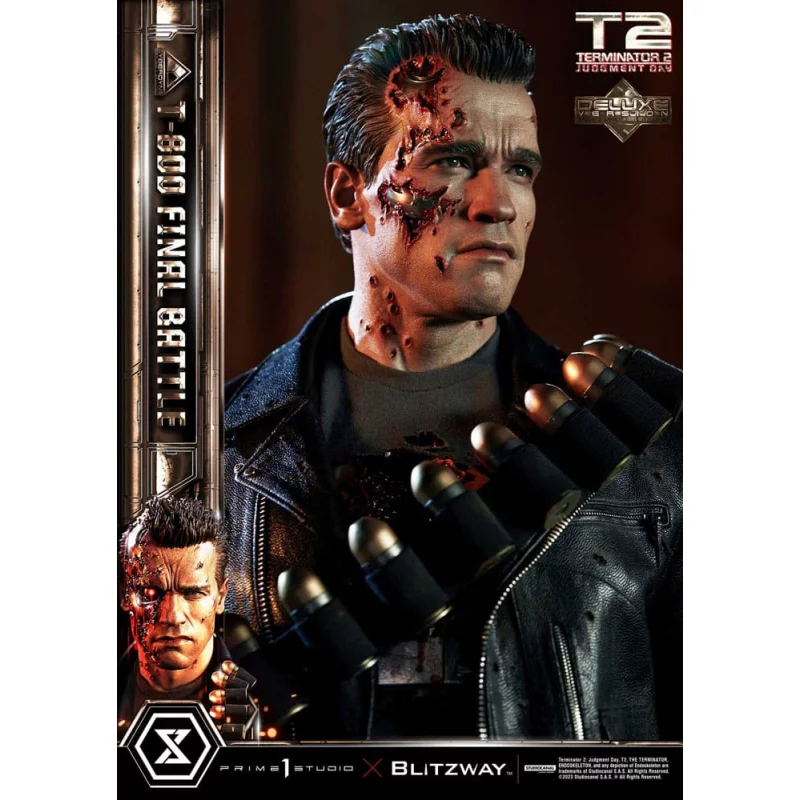 Terminator 2 Statue 1/3 T-800 Final Battle Deluxe Version 75cm