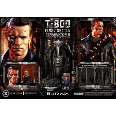 Terminator 2 Statue 1/3 T-800 Final Battle Deluxe Version 75cm