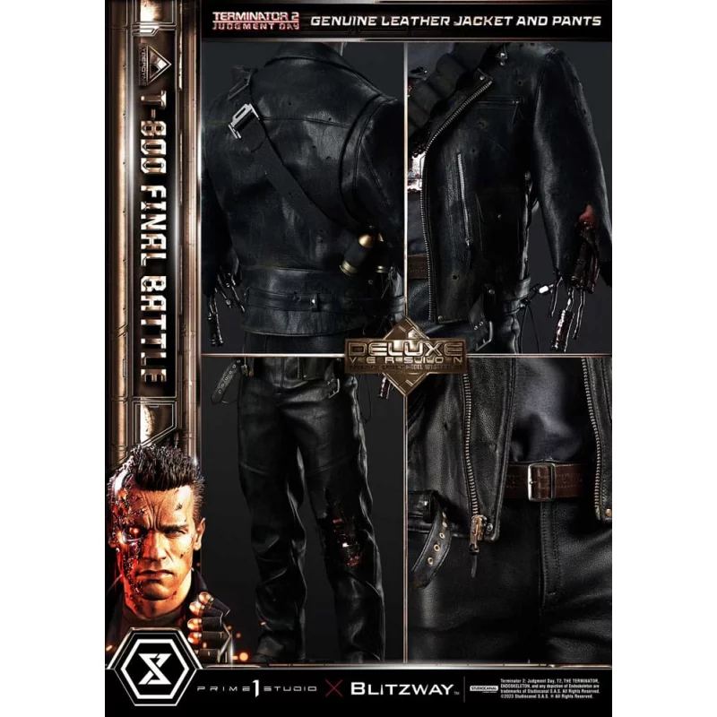 Terminator 2 Statue 1/3 T-800 Final Battle Deluxe Version 75cm