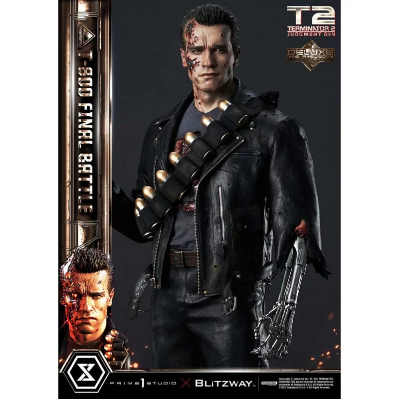Terminator 2 Statue 1/3 T-800 Final Battle Deluxe Version 75cm