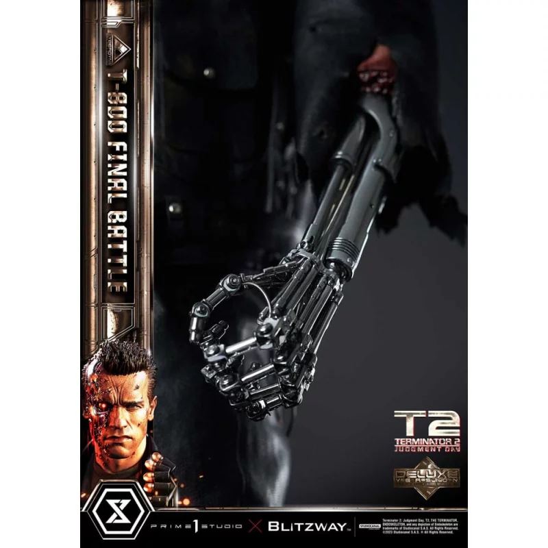 Terminator 2 Statue 1/3 T-800 Final Battle Deluxe Version 75cm