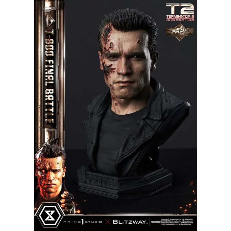 Terminator 2 Statue 1/3 T-800 Final Battle Deluxe Version 75cm