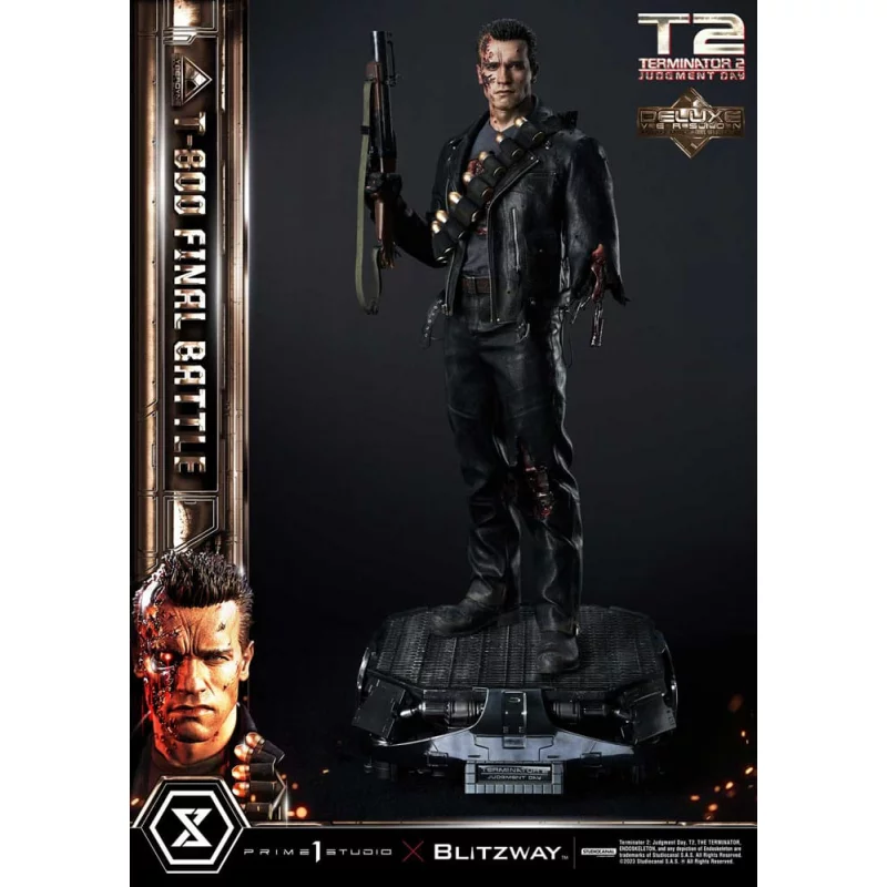 Terminator 2 Statue 1/3 T-800 Final Battle Deluxe Version 75cm
