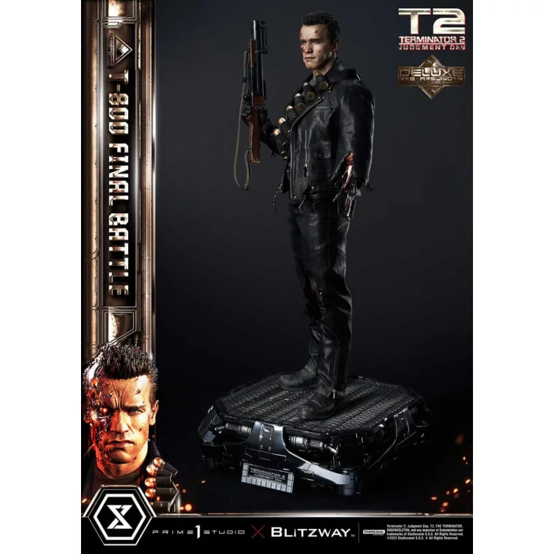 Terminator 2 Statue 1/3 T-800 Final Battle Deluxe Version 75cm