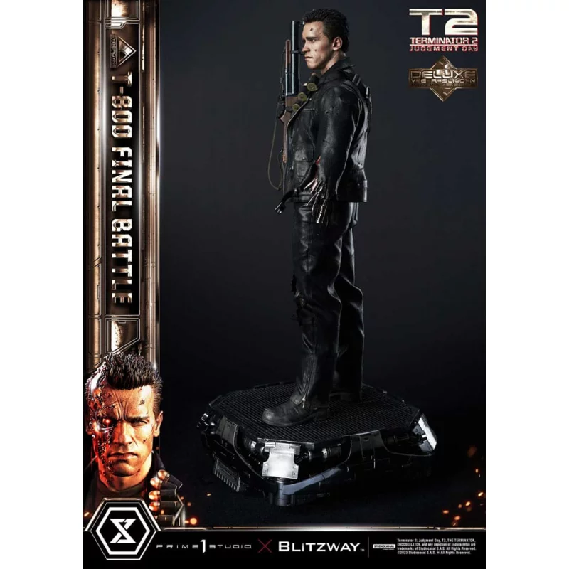 Terminator 2 Statue 1/3 T-800 Final Battle Deluxe Version 75cm