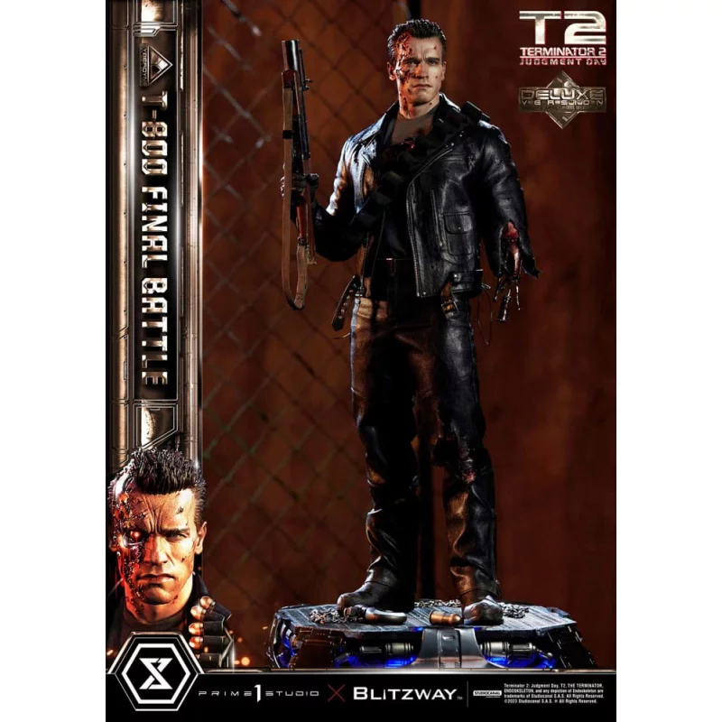 Terminator 2 Statue 1/3 T-800 Final Battle Deluxe Version 75cm