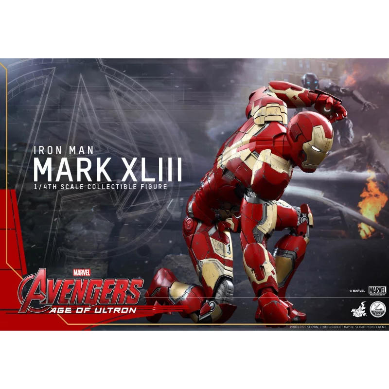 Hot Toys QS005 Avengers Age of Ultron Iron Man Mark XLIII 43 ( Robert Downey Jr. ) 1/4th scale Collectible Figure 49cm (Displayed)