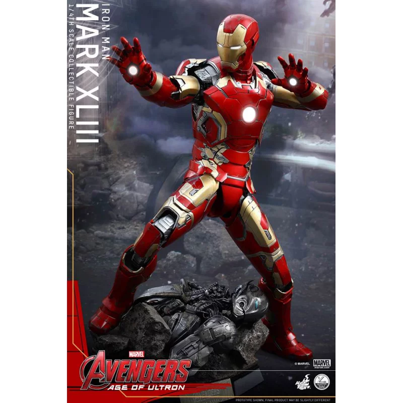 Hot Toys QS005 Avengers Age of Ultron Iron Man Mark XLIII 43 ( Robert Downey Jr. ) 1/4th scale Collectible Figure 49cm (Displayed)