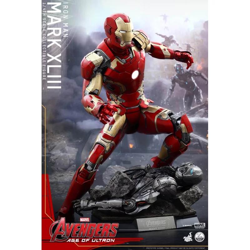 Hot Toys QS005 Avengers Age of Ultron Iron Man Mark XLIII 43 ( Robert Downey Jr. ) 1/4th scale Collectible Figure 49cm (Displayed)