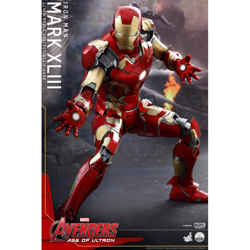 Hot Toys QS005 Avengers Age of Ultron Iron Man Mark XLIII 43 ( Robert Downey Jr. ) 1/4th scale Collectible Figure 49cm (Displayed)