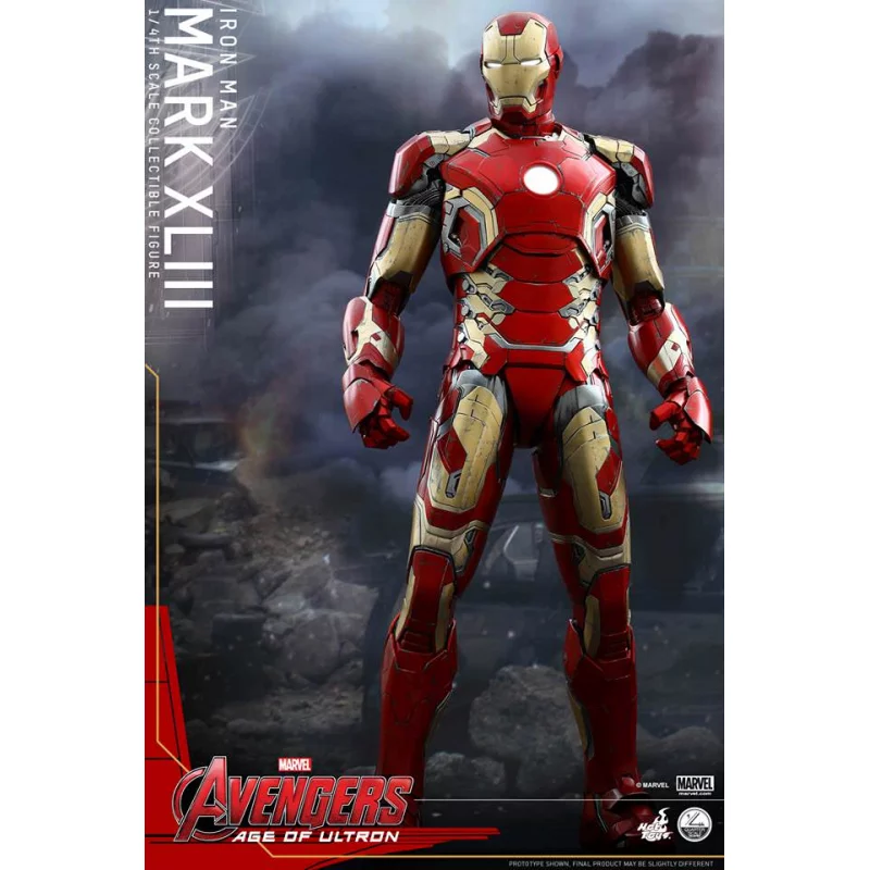 Hot Toys QS005 Avengers Age of Ultron Iron Man Mark XLIII 43 ( Robert Downey Jr. ) 1/4th scale Collectible Figure 49cm (Displayed)