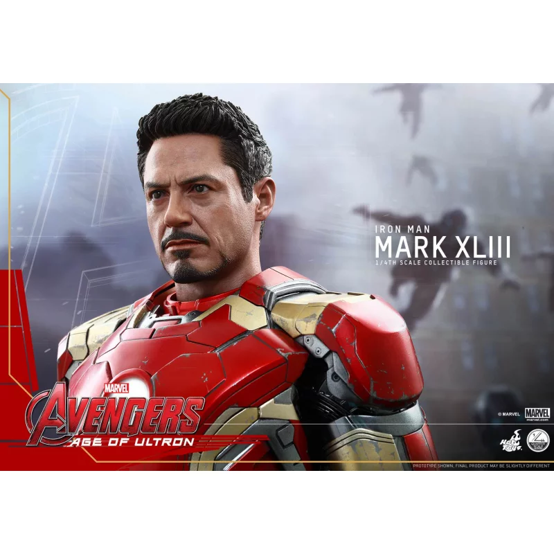 Hot Toys QS005 Avengers Age of Ultron Iron Man Mark XLIII 43 ( Robert Downey Jr. ) 1/4th scale Collectible Figure 49cm (Displayed)